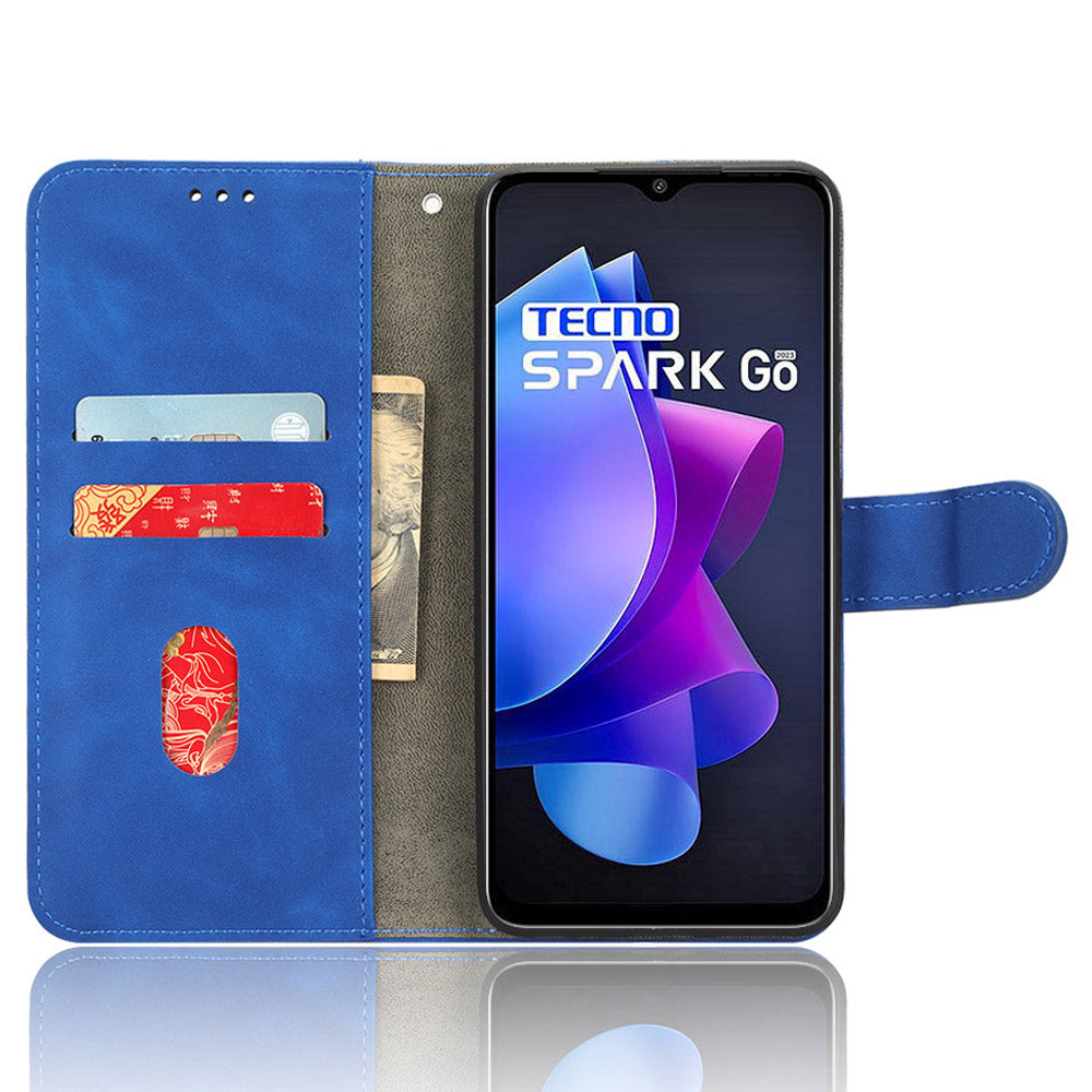 For Tecno Spark Go 2023 4G PU Leather Flip Case Skin-touch Stand TPU Inner Shell Phone Cover For Tecno Spark Go 2023 4G PU Leather Flip Case Skin-touch Stand TPU Inner Shell Phone Cover